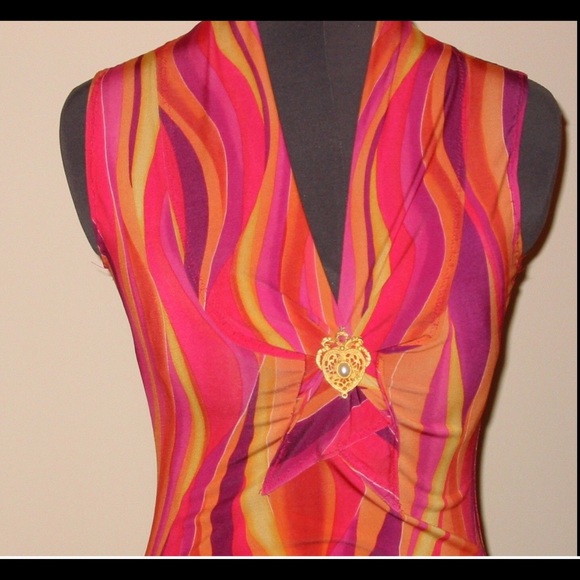 NWOT MINI COLORFUL DRESS,SZ SMALL - Picture 3 of 4